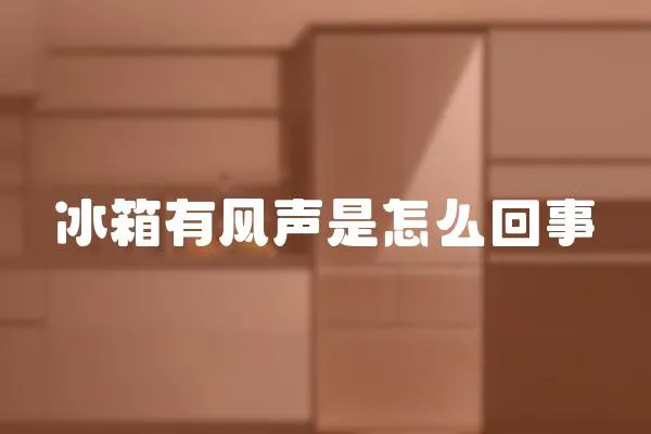 冰箱有風聲是怎么回事