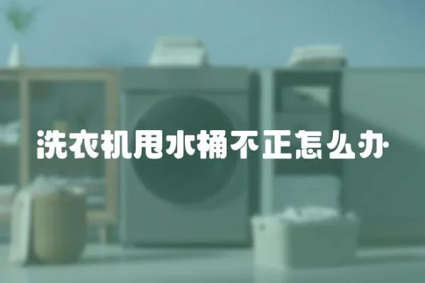 洗衣機甩水桶不正怎么辦