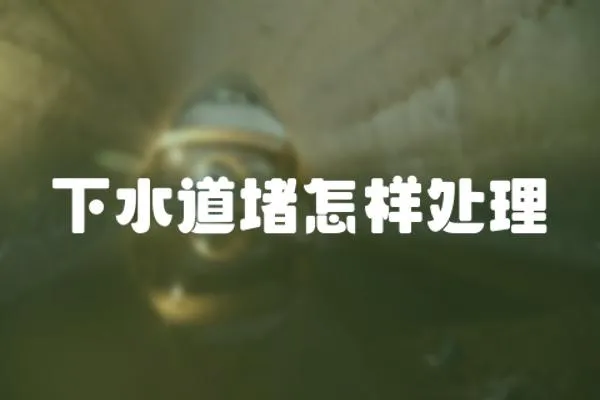 下水道堵怎樣處理