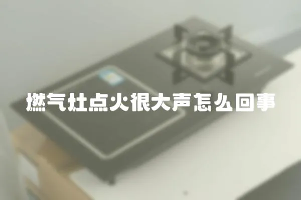 燃氣灶點火很大聲怎么回事