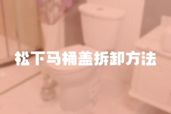 松下馬桶蓋拆卸方法