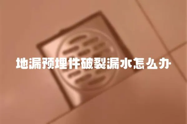 地漏預埋件破裂漏水怎么辦