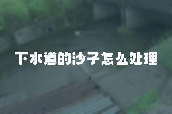 下水道的沙子怎么處理