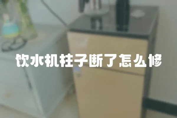 飲水機柱子斷了怎么修