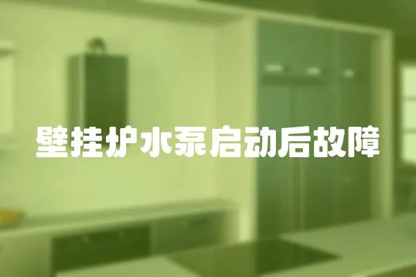 壁掛爐水泵啟動后故障
