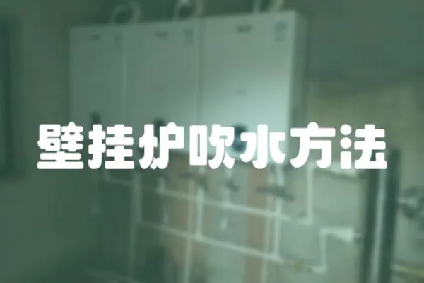 壁掛爐吹水方法