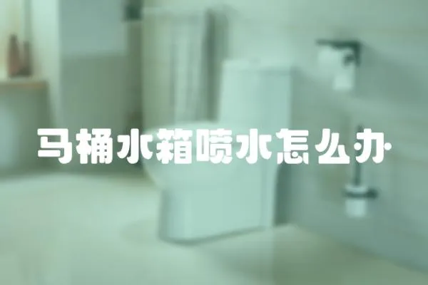 馬桶水箱噴水怎么辦