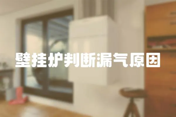 壁掛爐判斷漏氣原因