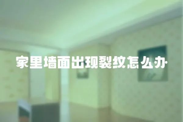 家里墻面出現(xiàn)裂紋怎么辦