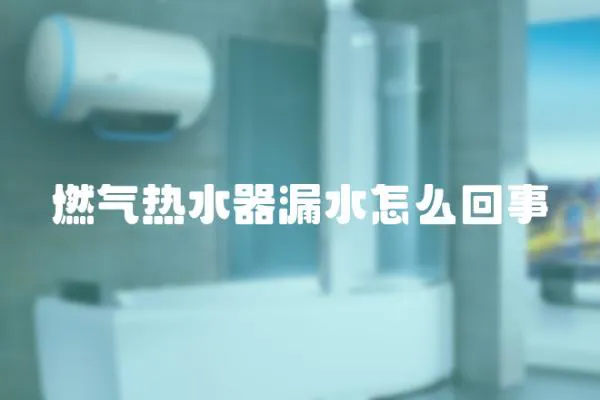 燃氣熱水器漏水怎么回事