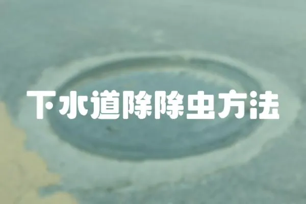 下水道除除蟲方法