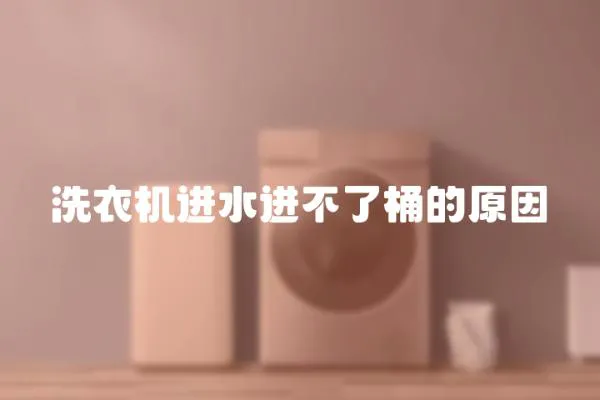 洗衣機進水進不了桶的原因