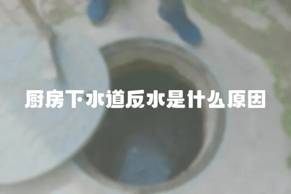 廚房下水道反水是什么原因