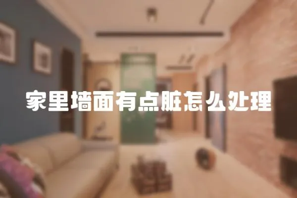 家里墻面有點臟怎么處理