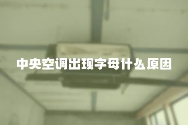 中央空調(diào)出現(xiàn)字母什么原因