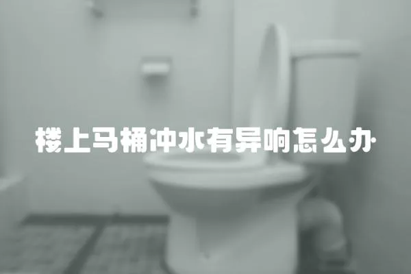 樓上馬桶沖水有異響怎么辦