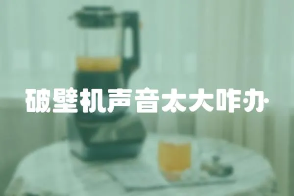 破壁機聲音太大咋辦