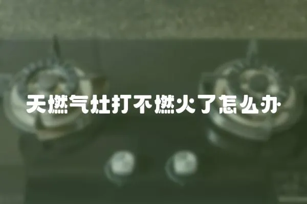 天燃氣灶打不燃火了怎么辦