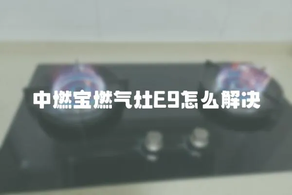 中燃寶燃氣灶E9怎么解決