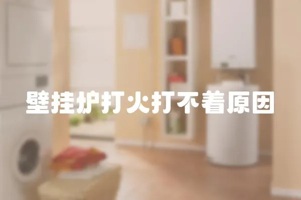 壁掛爐打火打不著原因