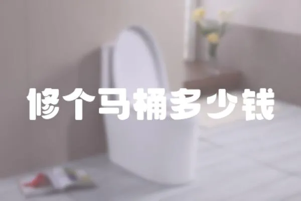 修個馬桶多少錢