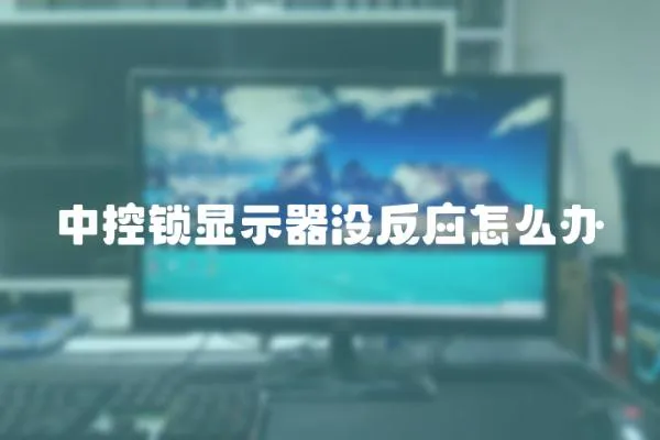 中控鎖顯示器沒反應怎么辦