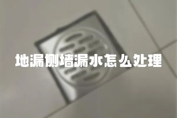 地漏側墻漏水怎么處理