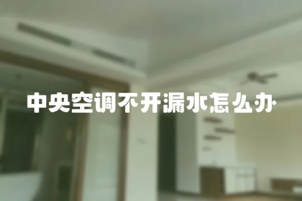 中央空調(diào)不開漏水怎么辦