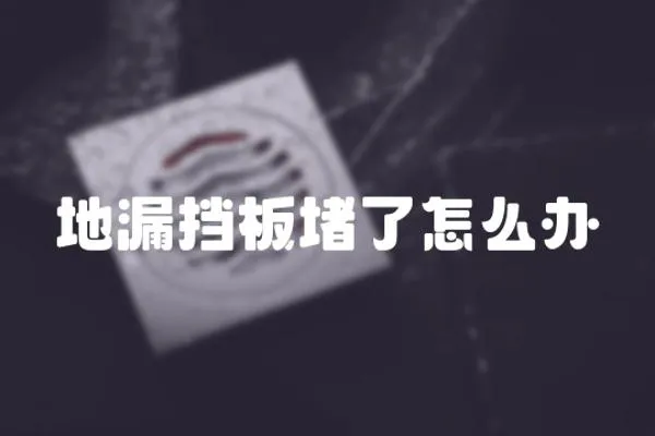 地漏擋板堵了怎么辦