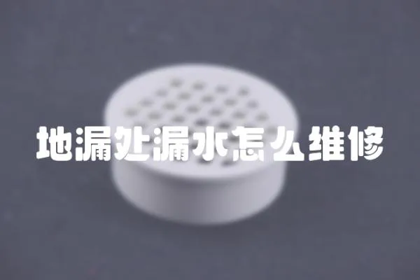 地漏處漏水怎么維修