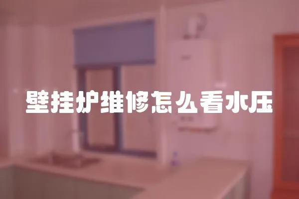 壁掛爐維修怎么看水壓