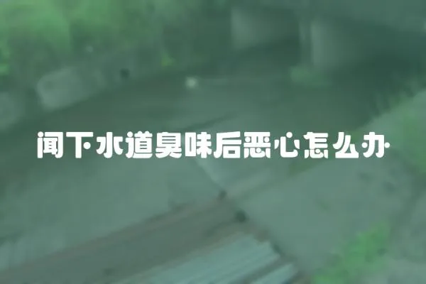 聞下水道臭味后惡心怎么辦