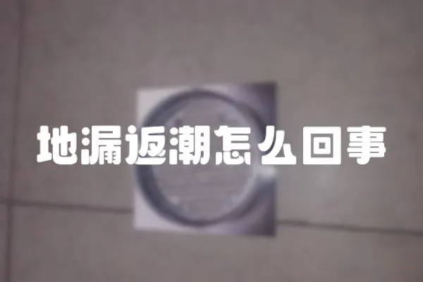 地漏返潮怎么回事