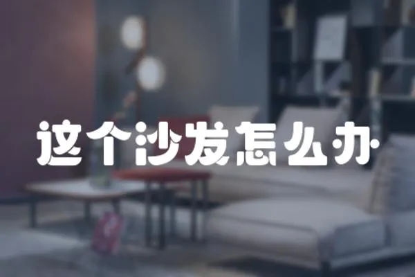 這個(gè)沙發(fā)怎么辦