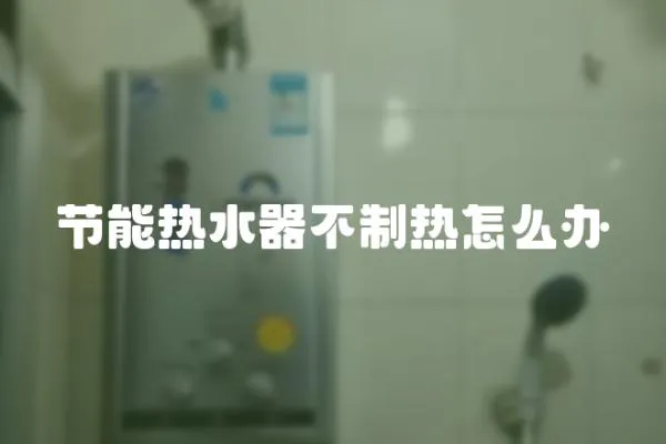 節能熱水器不制熱怎么辦