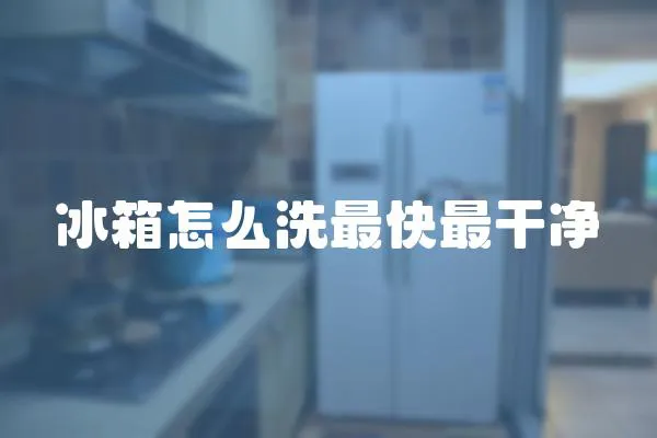 冰箱怎么洗最快最干凈