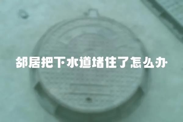 鄰居把下水道堵住了怎么辦