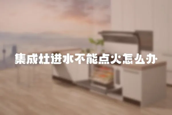 集成灶進(jìn)水不能點(diǎn)火怎么辦