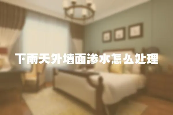 下雨天外墻面滲水怎么處理