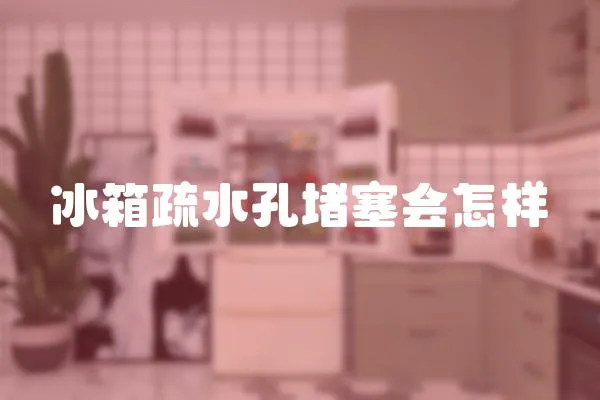 冰箱疏水孔堵塞會怎樣