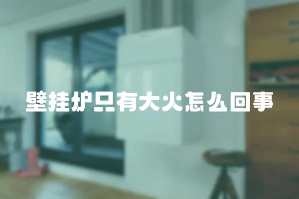 壁掛爐只有大火怎么回事
