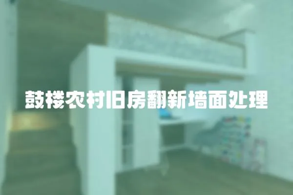 鼓樓農(nóng)村舊房翻新墻面處理