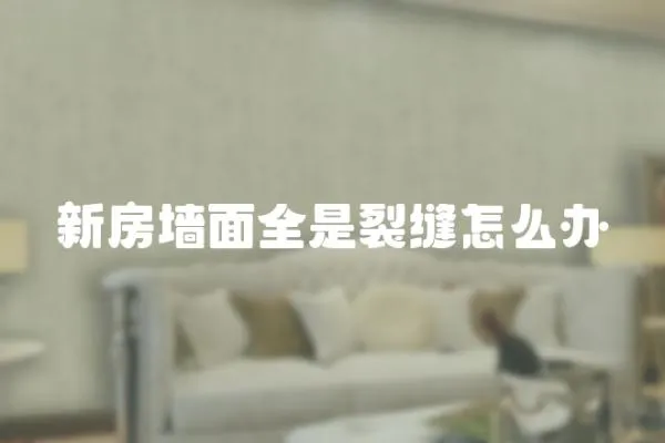 新房墻面全是裂縫怎么辦