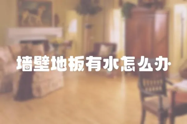 墻壁地板有水怎么辦