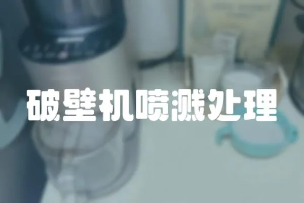 破壁機(jī)噴濺處理