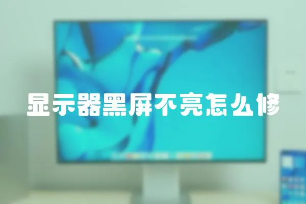 顯示器黑屏不亮怎么修