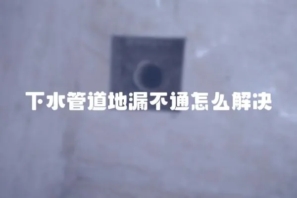下水管道地漏不通怎么解決