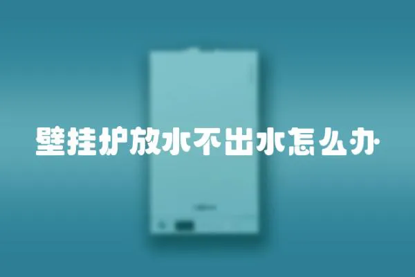 壁掛爐放水不出水怎么辦