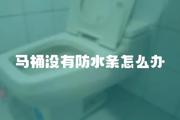 馬桶沒有防水條怎么辦