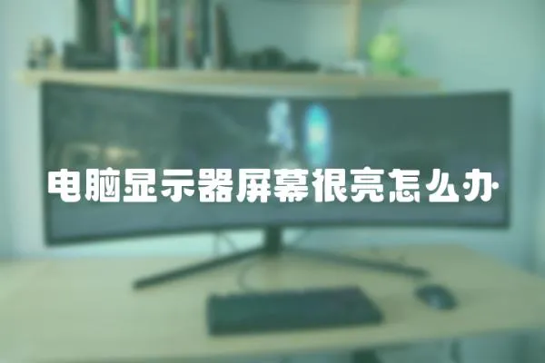 電腦顯示器屏幕很亮怎么辦